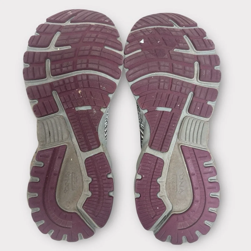 Brooks Womens Adrenaline GTS 19 Road Running Tennis Shoes Size 11 Gray Purple - Picture 9 of 9